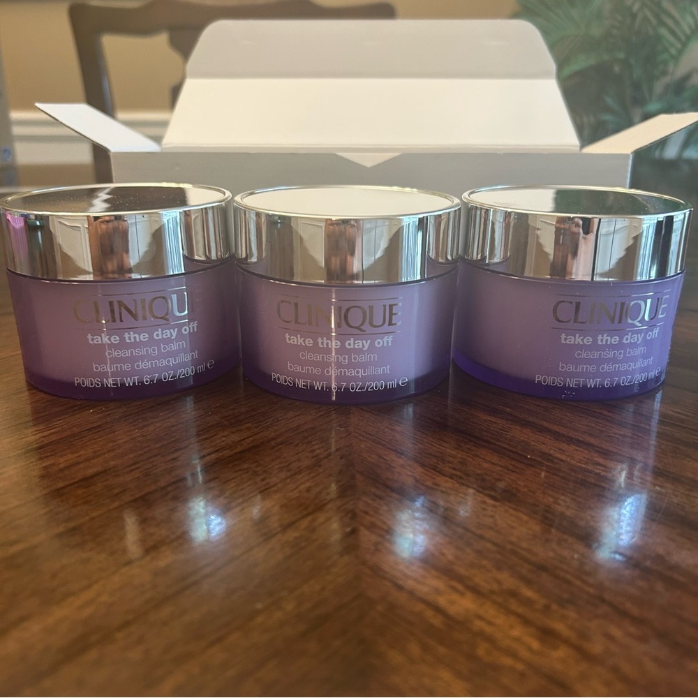 LOT of 3 Clinique Take the day off cleansing balm/makeup remover New 6.7 OZ